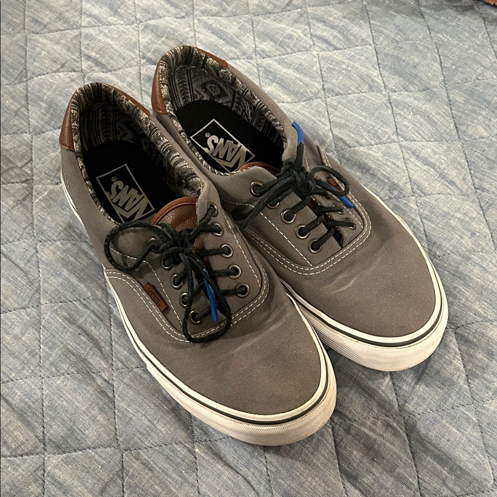 Vans Men's Gray and Brown Sneakers
